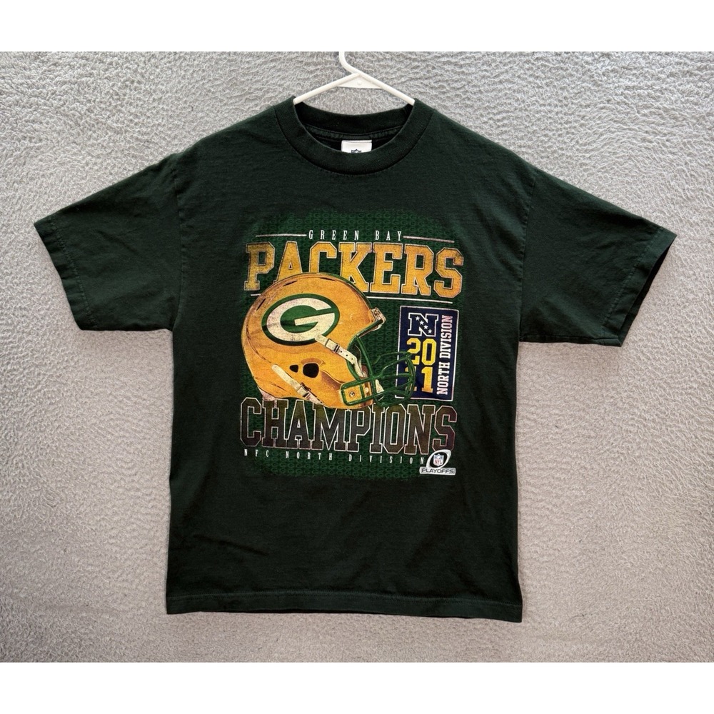 Green Bay Packers Shirt Adult Medium Green Short Sleeve NFL Football Y2K Mens